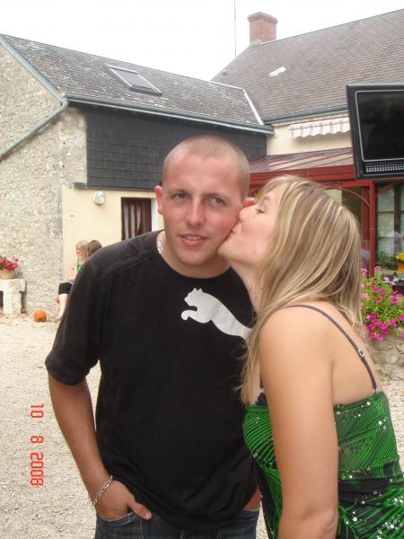 un rare bisou avec mon bof